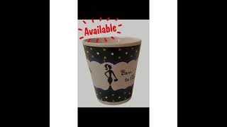 sold coffeetime buenosdias BORN TO SHOP WHITE POLKA DOT COFFEE TEA MUG CUP TRISA [upl. by Akineg]