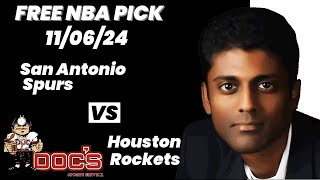 NBA Picks  Spurs vs Rockets Prediction 1162024 Best Bets Odds amp Betting Tips  Docs Sports [upl. by Hsoj]