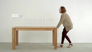 How to Open the Slice Extendable Dining Table  Soul amp Tables [upl. by Heeley550]