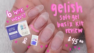 GELISH soft gel BASIX KIT review  easy amp long lasting gel nail extensions [upl. by Ehlke]