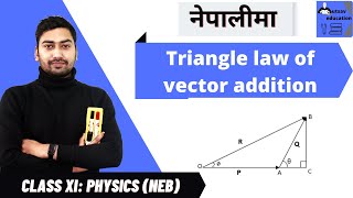 Class XI Physics Chapter 2  Vector amp Scalers Triangle law of vector addition  utsaved 4K [upl. by Enneyehc262]