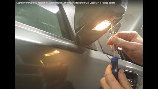 LED Mirror Puddle  welcome Light upgrade Land Rover Freelander 2  Disco 3 4  Range Sport [upl. by Aehsila]