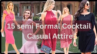 15 Semi Formal Cocktail Casual Attire for Women  Cocktail Casual Attire for Women [upl. by Ellegna]