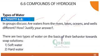 Chemistry F1  Ch6 66 Compounds of Hydrogen Lesson 5 [upl. by Olnee895]