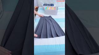 Flawless Pleated Skirt Fold in Seconds shorts clothstorage laundry foldingclothes [upl. by Dirtsa]