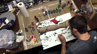 Calvin amp Hobbes time lapse painting [upl. by Eerahc286]