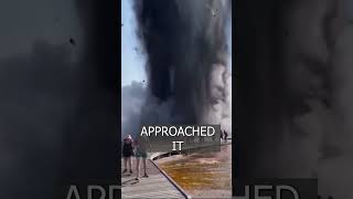 A powerful GEYSER eruption occurred in the Yellowstone Park [upl. by Lieberman]