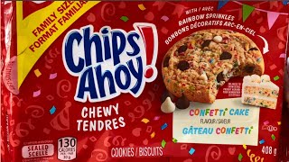 CHIPS AHOY CHEWY CONFETTI  UNBOXING amp REVIEW 🍪🧁CHRISTIE’s [upl. by Alliuqal642]