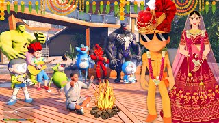 Little Singam Got Married in GTA 5  Franklin Celebrating Little Sigham Wedding  GTA 5 [upl. by Malony]