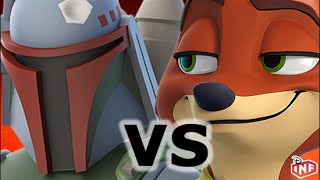 Boba Fett vs Nick Wilde sarlacc pit arena fight Disney Infinity toy box [upl. by Quent]