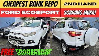 BILIHAN NG MURANG FORD ECOSPORT 2014  CHEAPEST BANK REPOSSED CARS IN THE MARKET 2023 [upl. by Aikemat248]