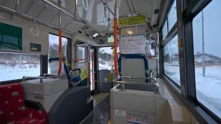 4K・ Through snow by bus from UgoHonjo to Kisakata・4K HDR [upl. by Klatt]