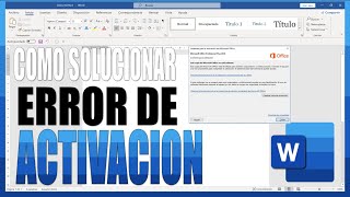 CÓMO ACTIVAR MICROSOFT OFFICE 2024 WORD POWER POINT EXCEL VISIÓN ERROR DE ACTIVACIÓN [upl. by Daven]