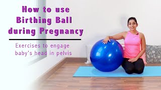 Pregnancy Stability Ball Exercises  Pregnancy Exercise For Normal Delivery With Birthing Ball [upl. by Anavlys904]