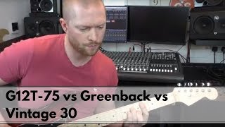 Celestion G12T75 vs Greenback vs Vintage 30 [upl. by Kendall]