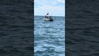 Pontoon Boat 25 Miles Out offshorefishing saltwaterfishing [upl. by Aivyls]