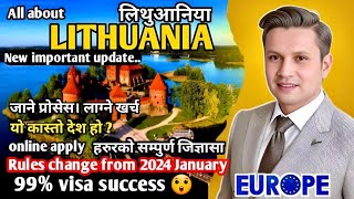 All about Lithuania work visa New update2024Rules change How to apply Lithuania work visaWork visa [upl. by Brothers405]