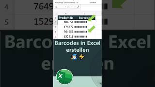 Barcodes erstellen in Excel 🚨 [upl. by Abe]