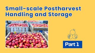 Smallscale Postharvest Handling Practices Horticultural Crops  Part 1 [upl. by Aicened241]