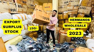 100 Original Clothes  Hermanos Delhi  Wholesale Warehouse  Export Surplus Branded Garments stock [upl. by Khan366]