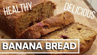 Delicious Whole Wheat Craisin Banana Bread  Vegan Options Available [upl. by Fridell]