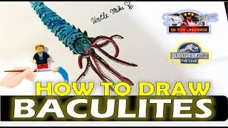 HOW TO DRAW BACULITES LEGO JURASSIC WORLD THE GAME 杆粒石 baculitas แบคิวไลท์ бакулиты 바큘라이트 バキュライト [upl. by Sosthina]