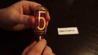 IN18 NIXIE Tube USSR TESTED FOR NIXIE CLOCK NUMERICNOS ИН18 лампа [upl. by Atiroc]