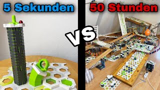 Gravitrax Bahn in 5 Sekunden vs 50 Stunden bauen [upl. by Suirtemid943]