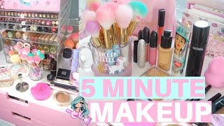 5 MINUTE MAKEUP CHALLENGE🦄💕SLMissGlam🦄💕 [upl. by Eiramassenav]