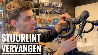 Hoe moet je een STUURLINT vervangen  wikkelen  Fiets Tutorial [upl. by Zenas]