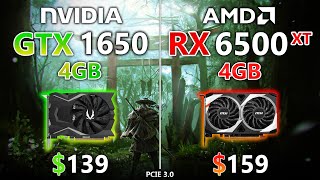 GTX 1650 vs RX 6500 XT PCIE 30  Test in 7 Games [upl. by Enyaj447]