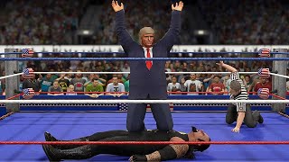 Donald Trump vs Undertaker  WWE US Championship [upl. by Anoed169]