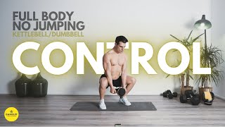 Kettlebell Workout  Full Body No Jumping Full Workout At Home [upl. by Oelgnaed]