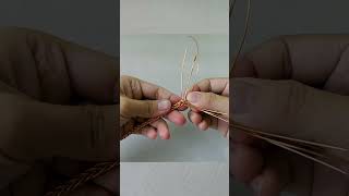 Making bracelet at home  Double Braided copper wire Bracelet diy youtubeshorts handmade [upl. by Ordnassela]