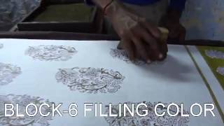 HAND BLOCK PRINTING PROCESS WITH SUBTITLES [upl. by Taber]