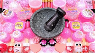 How to make Rainbow Pink Slime with Orbeez Makeup Cosmetics Satisfying Video Mixing Random Things [upl. by Coney]