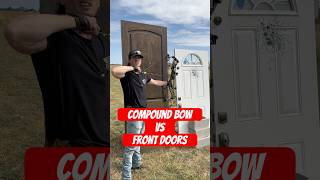 70 lb Compound Bow vs a Solid Wood Door and a Steel Exterior Door [upl. by Marrilee555]