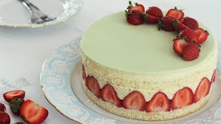 Fraisier  French Strawberry Cake [upl. by Mollee]