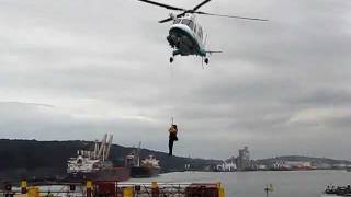 Ships Pilot Disembarking by Helicopter [upl. by Kippie387]