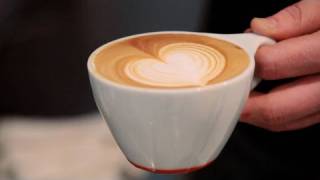 How to Make a Latte Art Heart  Perfect Coffee [upl. by Yarrum6]