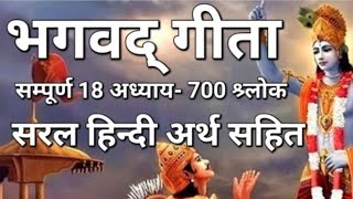 भगवद् गीता सम्पूर्ण अठारह 18 अध्याय श्लोक और हिन्दी मे अर्थ सहित  Bhagwad Gita Chapter in Hindi [upl. by Emmerie]