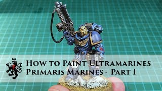 How to Paint Ultramarines  Primaris Space Marines Part 1 of 3  Lieutenant Intercessor Basic Armour [upl. by Arraeit90]