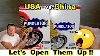 Purolator L20195 Oil Filter Cut Open vs Purolator TECH TL20195 Oil Filter Cut Open Comparison [upl. by Dyoll616]