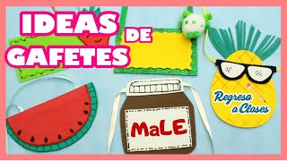 5 IDEAS DE GAFETES  REGRESO A CLASES  DIY [upl. by Susie]