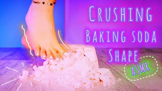 Crushing Baking soda shape with feet  Feet ASMR [upl. by Ynabla970]