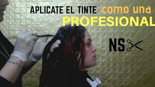 COMO APLICAR TINTE COMO UNA PROFESIONAL 👸👸  retoque de raíz cabello virgen y cabello con canas [upl. by Awahsoj695]