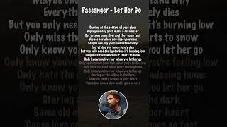 Passenger  Let Her Go Lyrics Passengerlethergo [upl. by Lleret903]