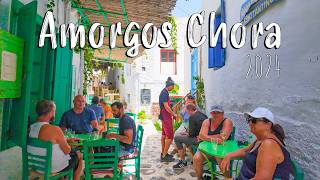 Amorgos Greece Chora easily could replace SANTORINI amp MYKONOS combined walking tour 4k drone [upl. by Aehc754]