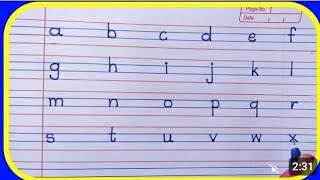 English writing small letters a  z  English handwriting small letter abcd  English alphabets [upl. by Yruama299]