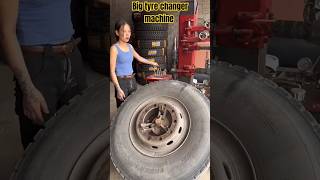 Big Tyre changer machine assam tyre service reaction shorts [upl. by Ordnazil]